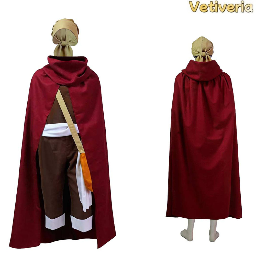 Ascot Neck Scarf - Men Usopp Cosplay Scarf Jumpsuit Cloak