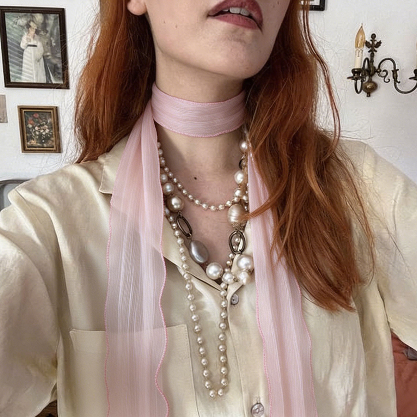 Fresh Summer Crinkled Chiffon  – Ascot Neck Scarf recenzja i cena