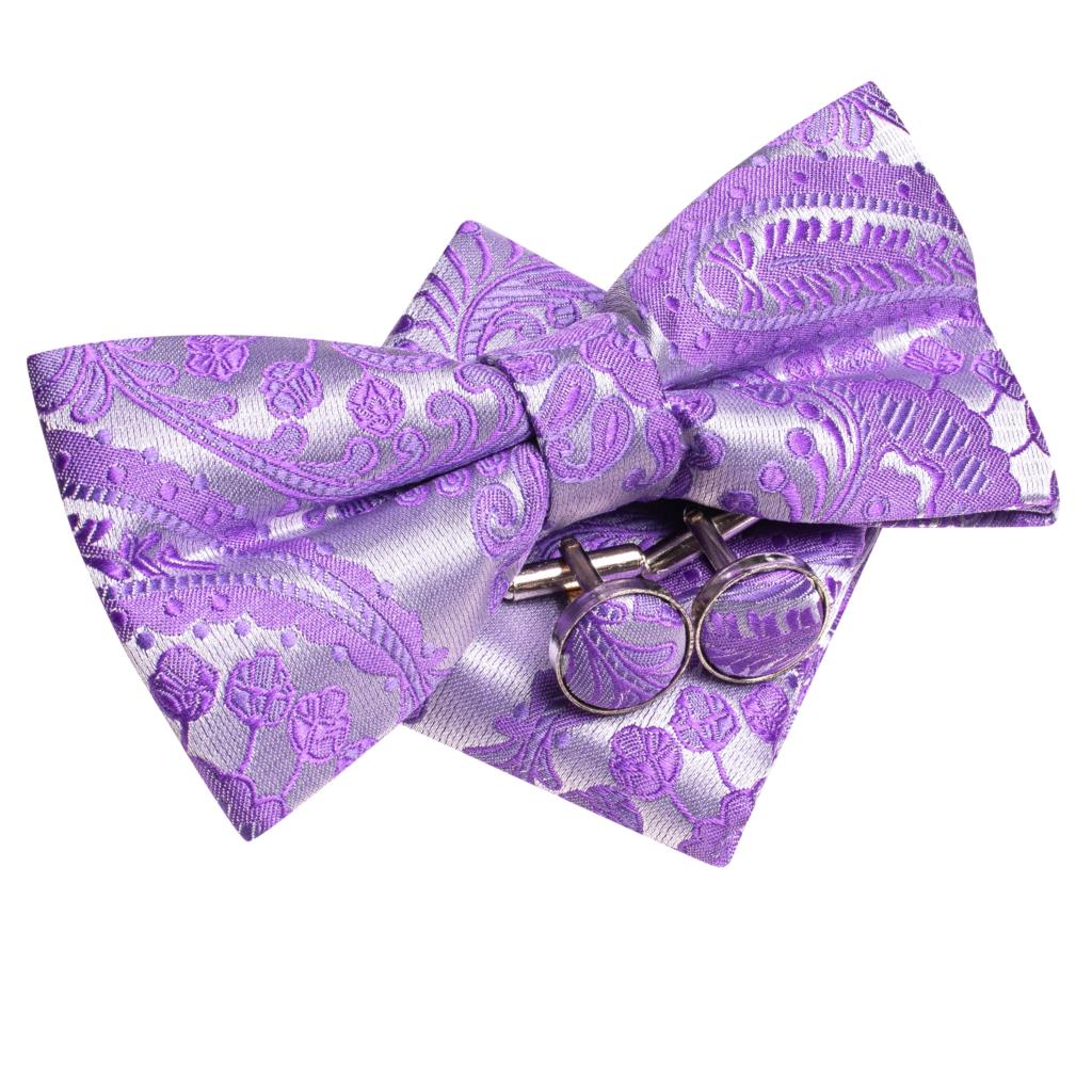 Purple Lilac Lavender Pansy Vi – Bow Tie Pre Tied recenzja i cena