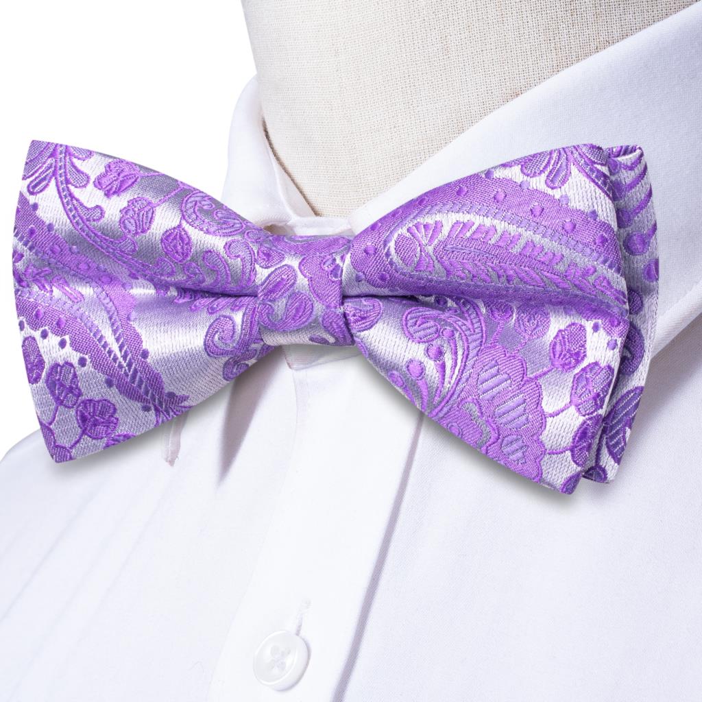 Purple Lilac Lavender Pansy Vi – Bow Tie Pre Tied recenzja i cena