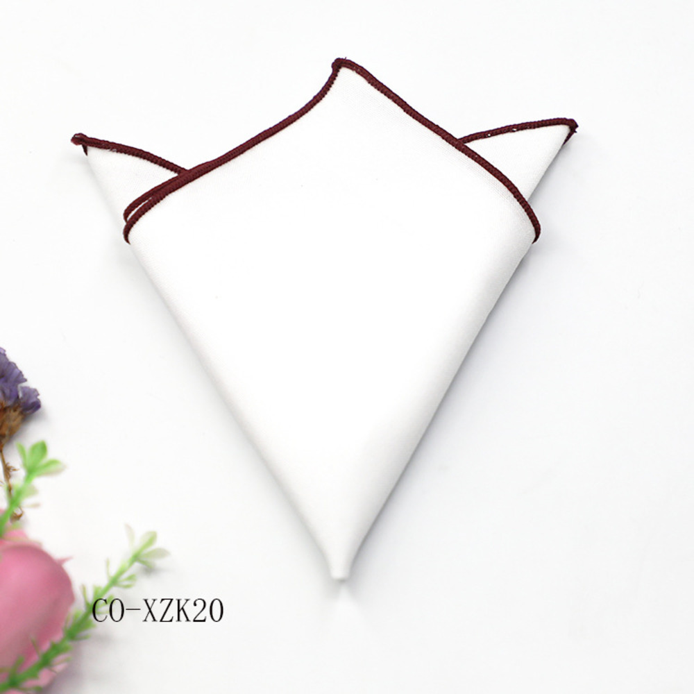 Solid Striped Brown Pocket Squ – Handkerchief Cotton Men recenzja i cena