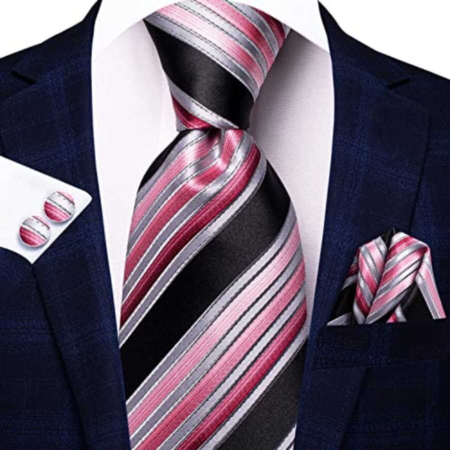 Men Ties Sets Silk Stripe Pais – Silk Tie Striped recenzja i cena