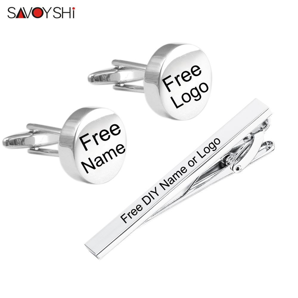 SAVOYSHI Free Engraving Name C – Tie Bar Set Gift recenzja i cena