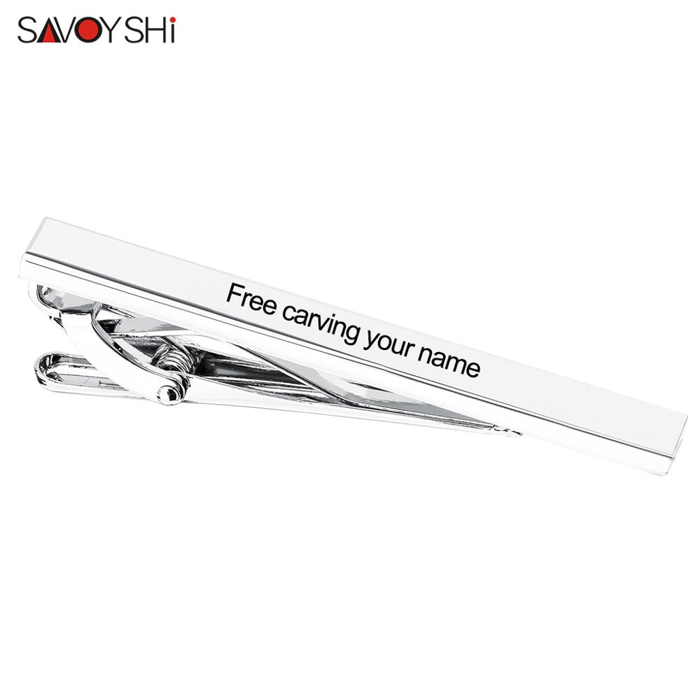 SAVOYSHI Free Engraving Name C – Tie Bar Set Gift recenzja i cena