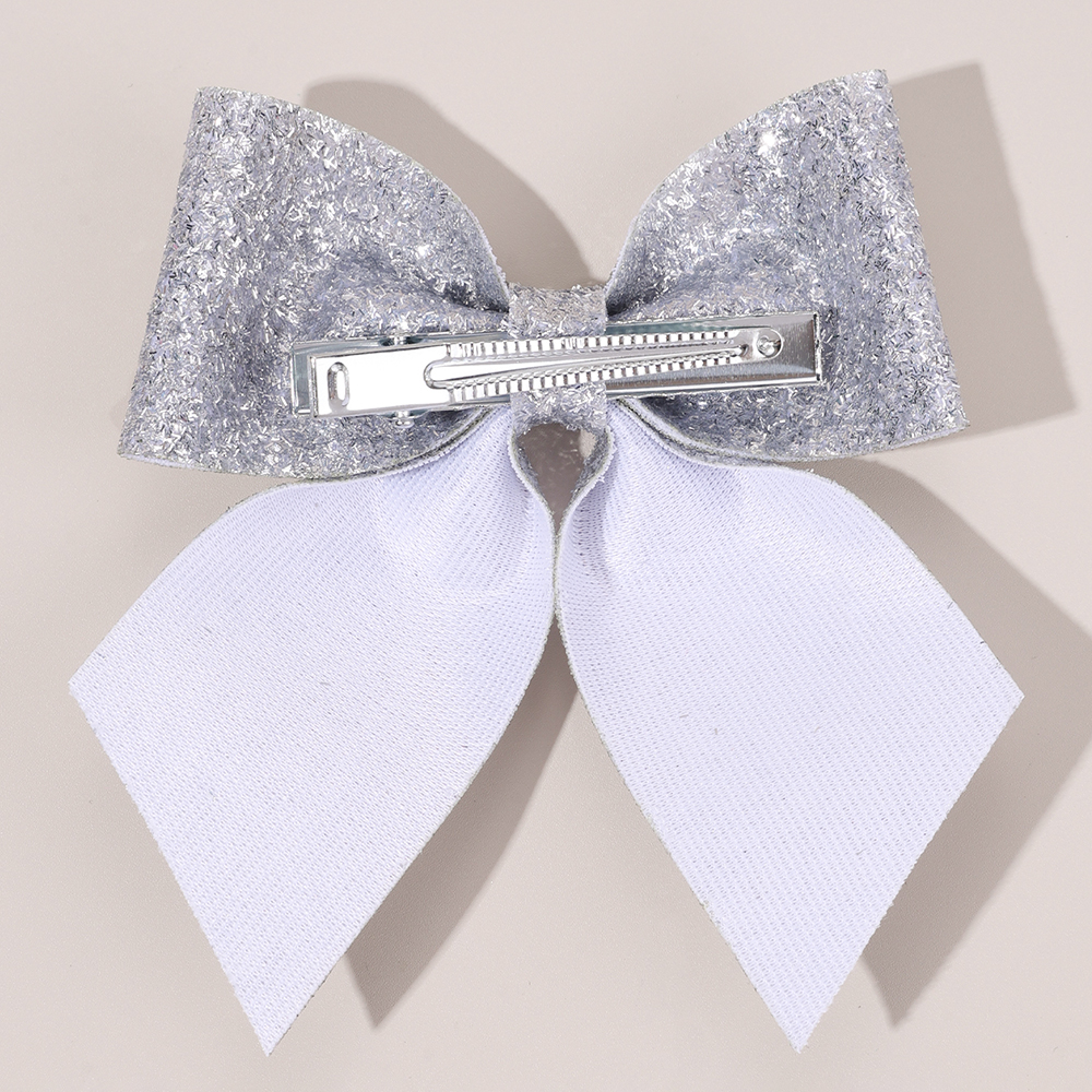 6Pcs Sparkling Bow Hair Clips  – Tie Clip Silver recenzja i cena