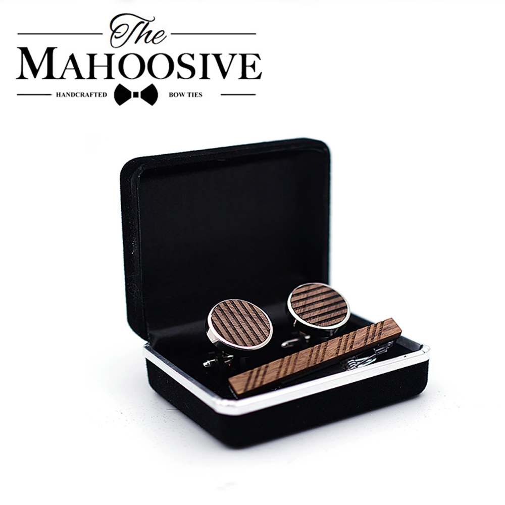 High Quality Wood Cuff links n – Tie Bar Set Gift recenzja i cena