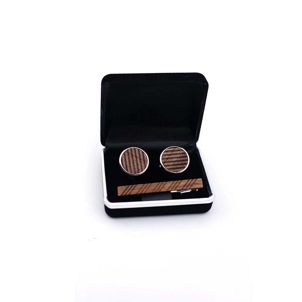 High Quality Wood Cuff links n – Tie Bar Set Gift recenzja i cena