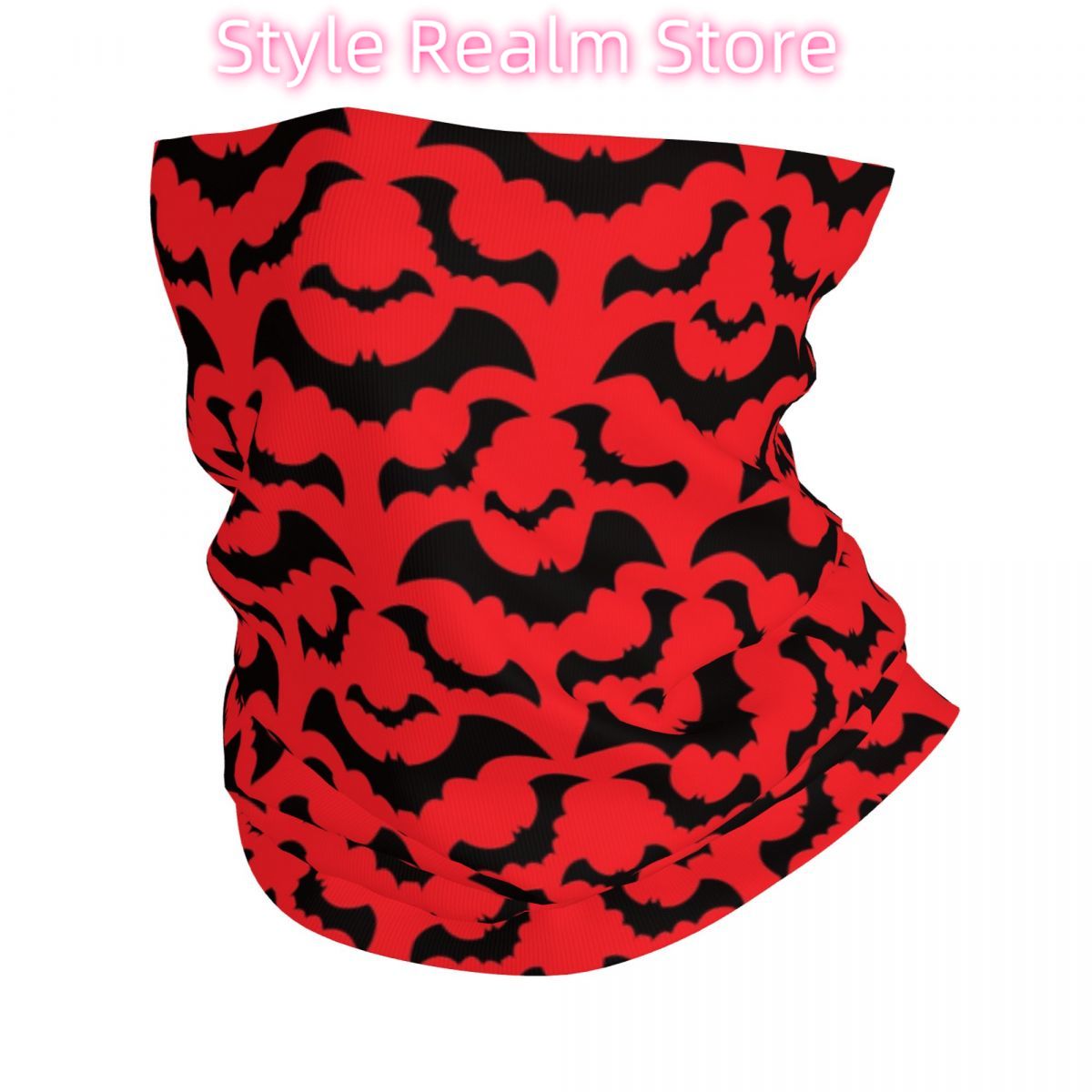 Gothic Witch Bats Pattern Band – Neck Warmer Tube recenzja i cena