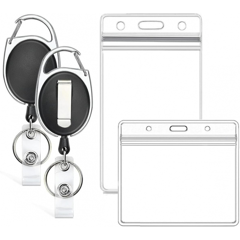 2 Pack ID Badge Holder with Br – Lanyard Badge Holder recenzja i cena