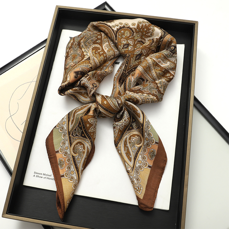 Bohemian Style Print Luxury Br – Silk Neck Scarf recenzja i cena