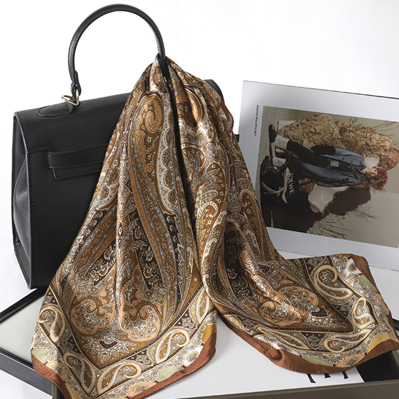 Bohemian Style Print Luxury Br – Silk Neck Scarf recenzja i cena