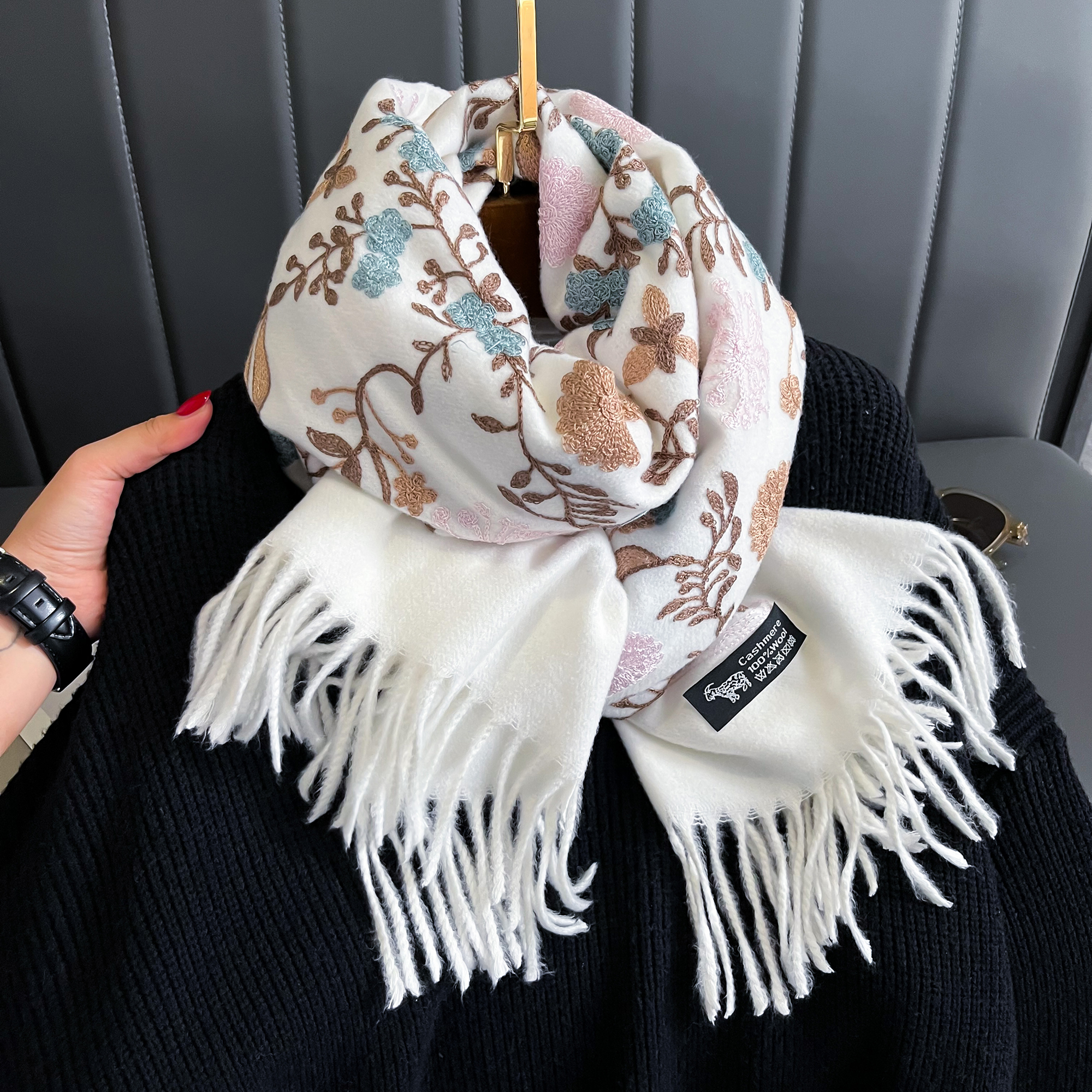 New Winter Warm Cashmere Scarf – Woven Scarf Blanket recenzja i cena