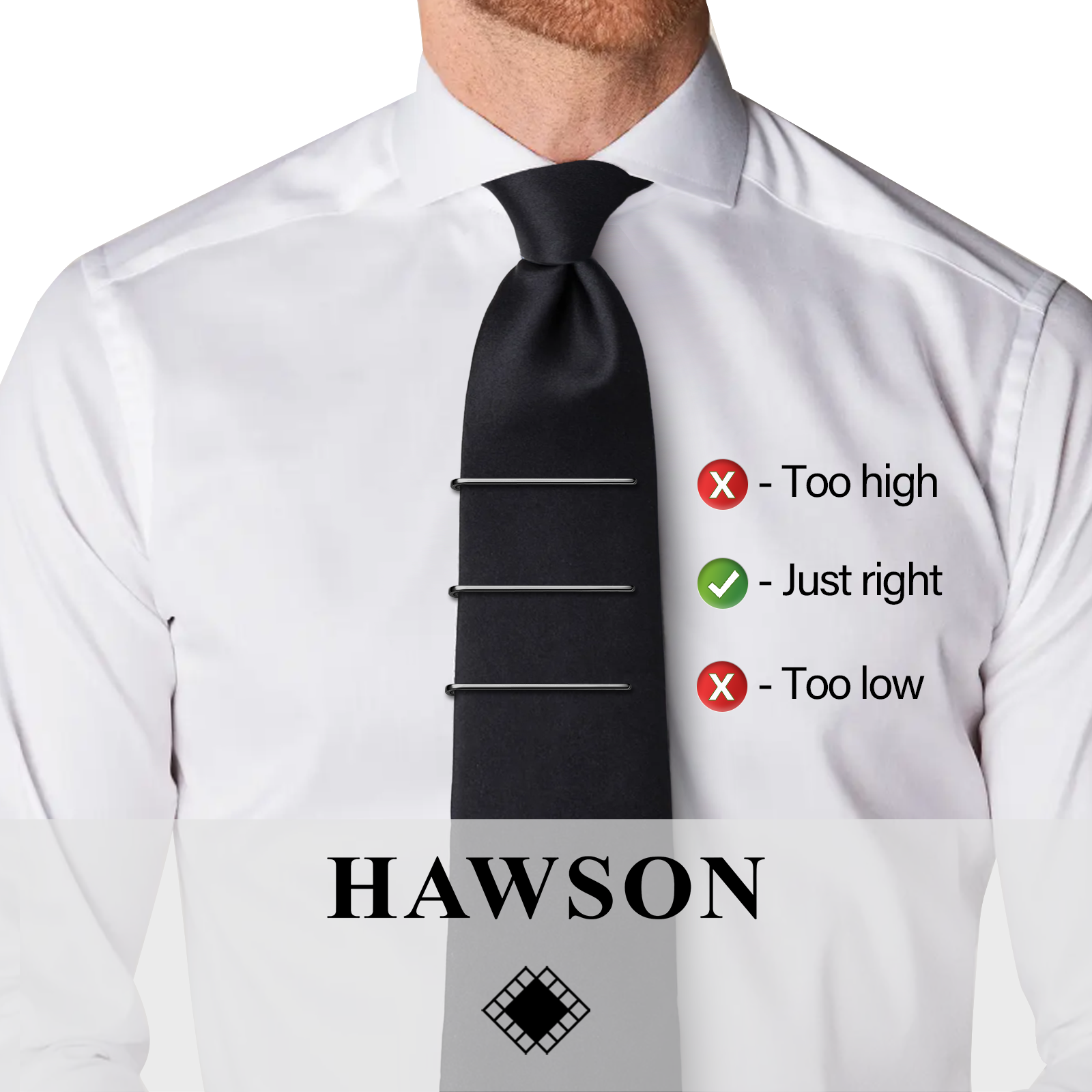 HAWSON Tie Clips for Men 4Pcs  – Tie Bar Set Gift recenzja i cena