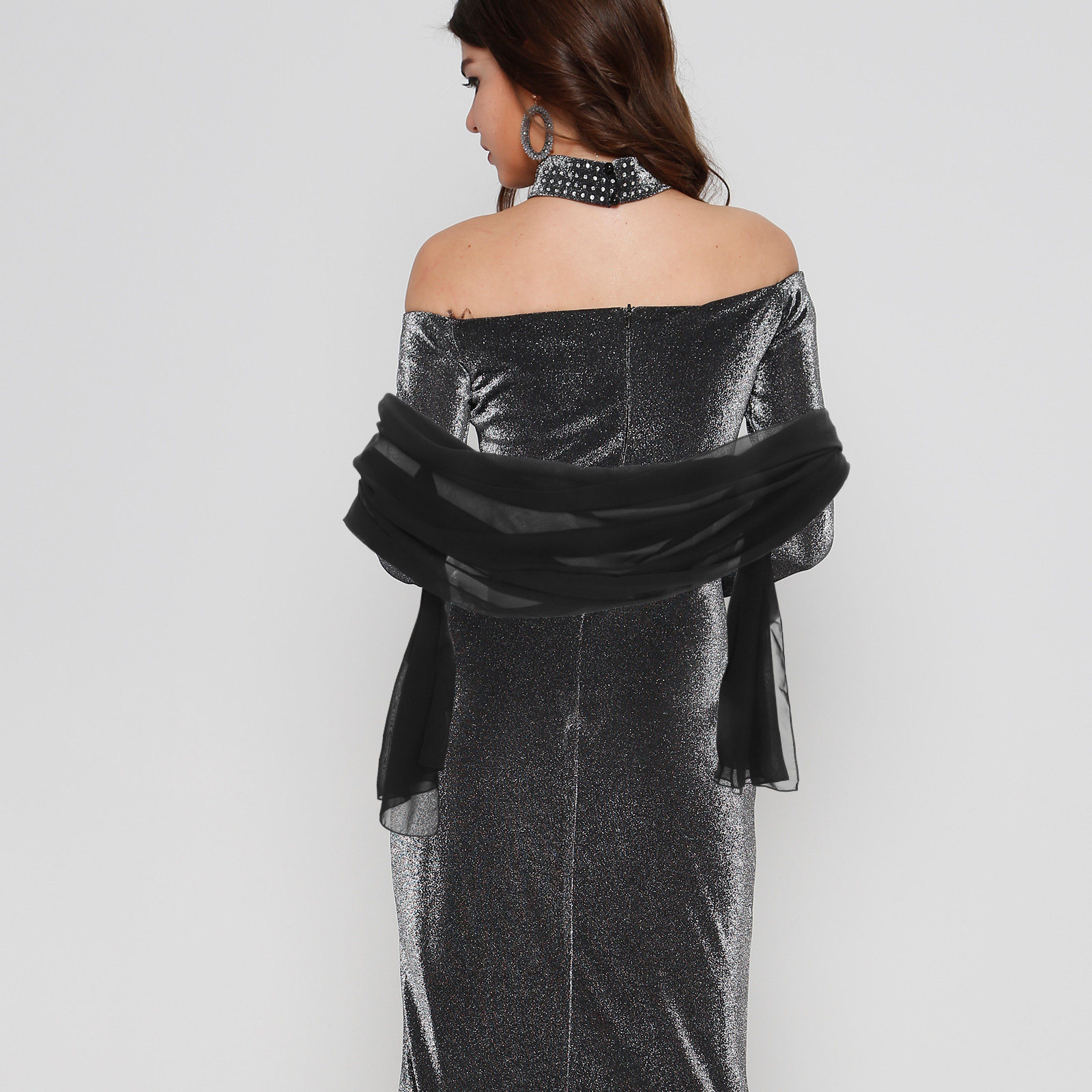 Chiffon Wedding Shawl 200x70cm – Stole Wedding Shawl recenzja i cena