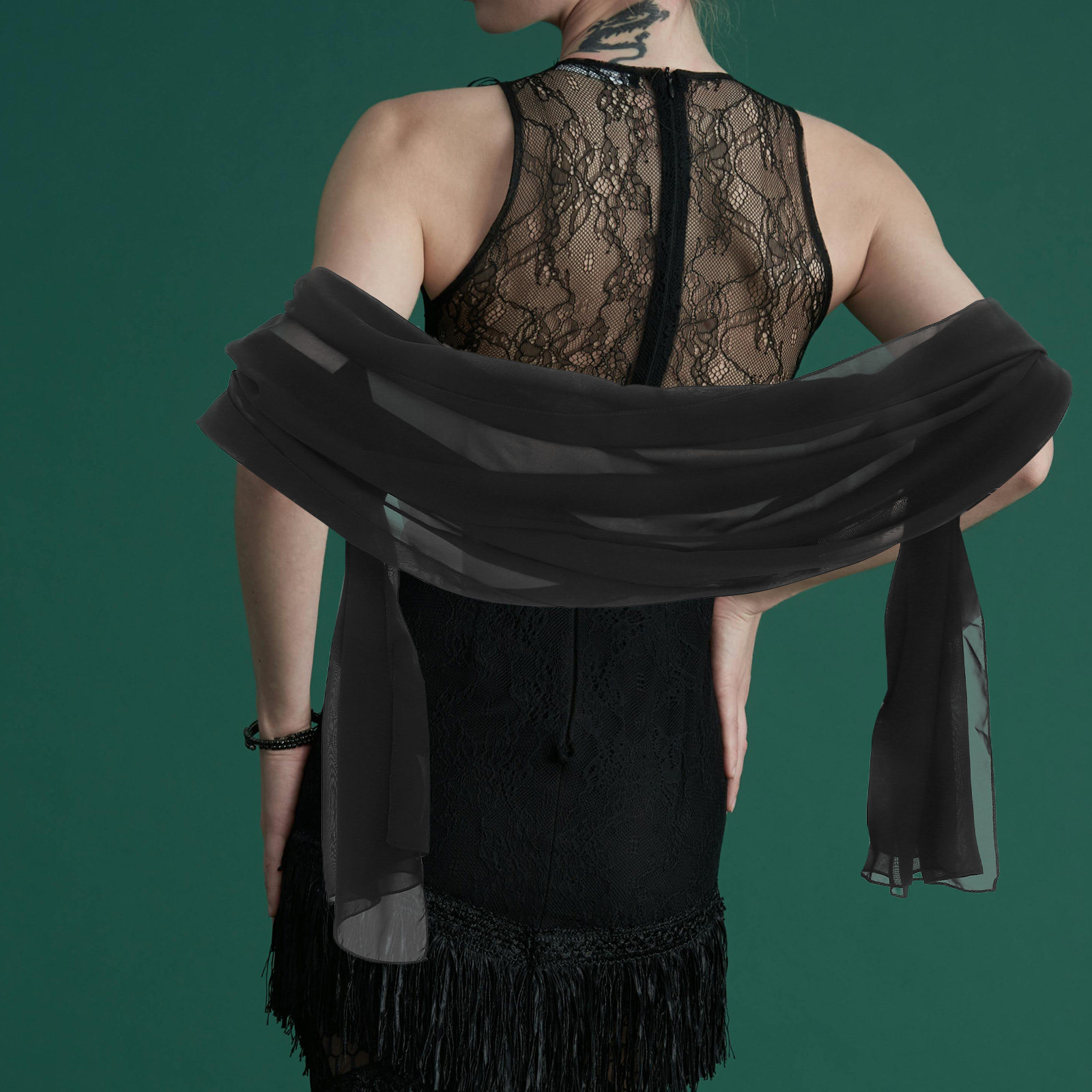 Chiffon Wedding Shawl 200x70cm – Stole Wedding Shawl recenzja i cena
