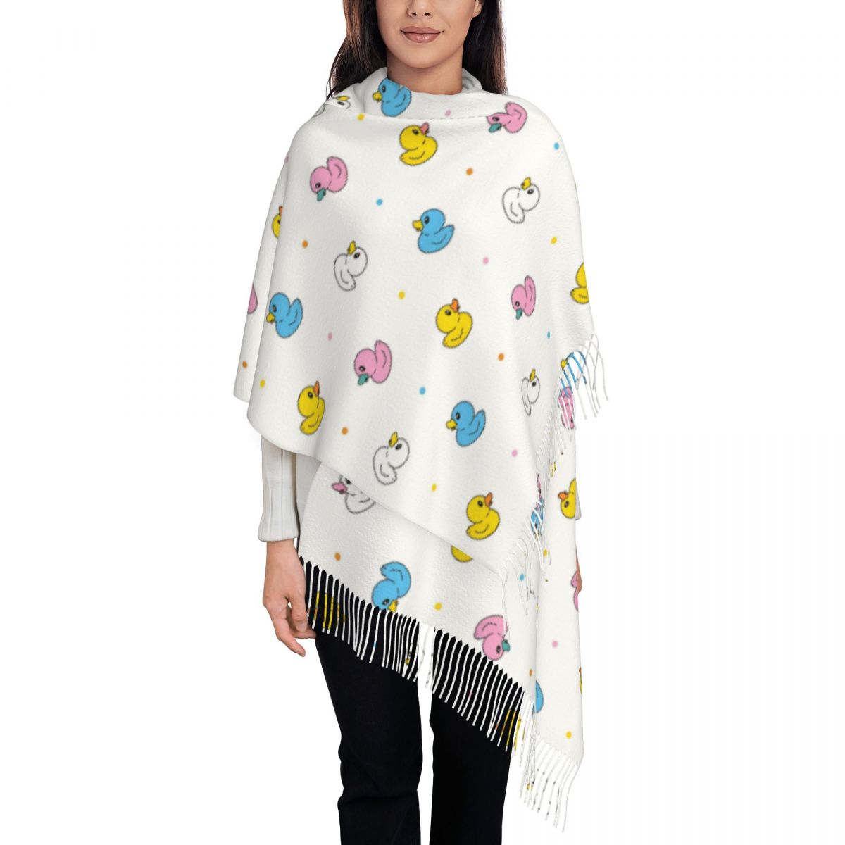 Women's Scarf with Tassel Cute – Pashmina Wrap Large recenzja i cena