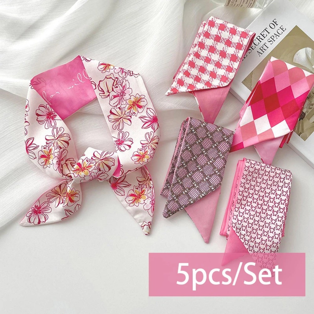 2-6pcs/set Silk Satin Scarf Wo – Ascot Neck Scarf recenzja i cena