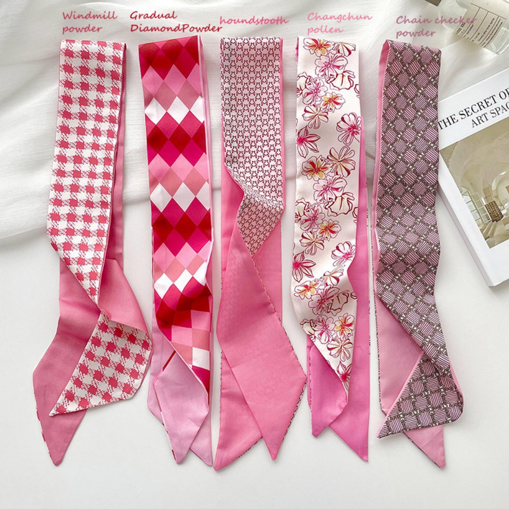 2-6pcs/set Silk Satin Scarf Wo – Ascot Neck Scarf recenzja i cena