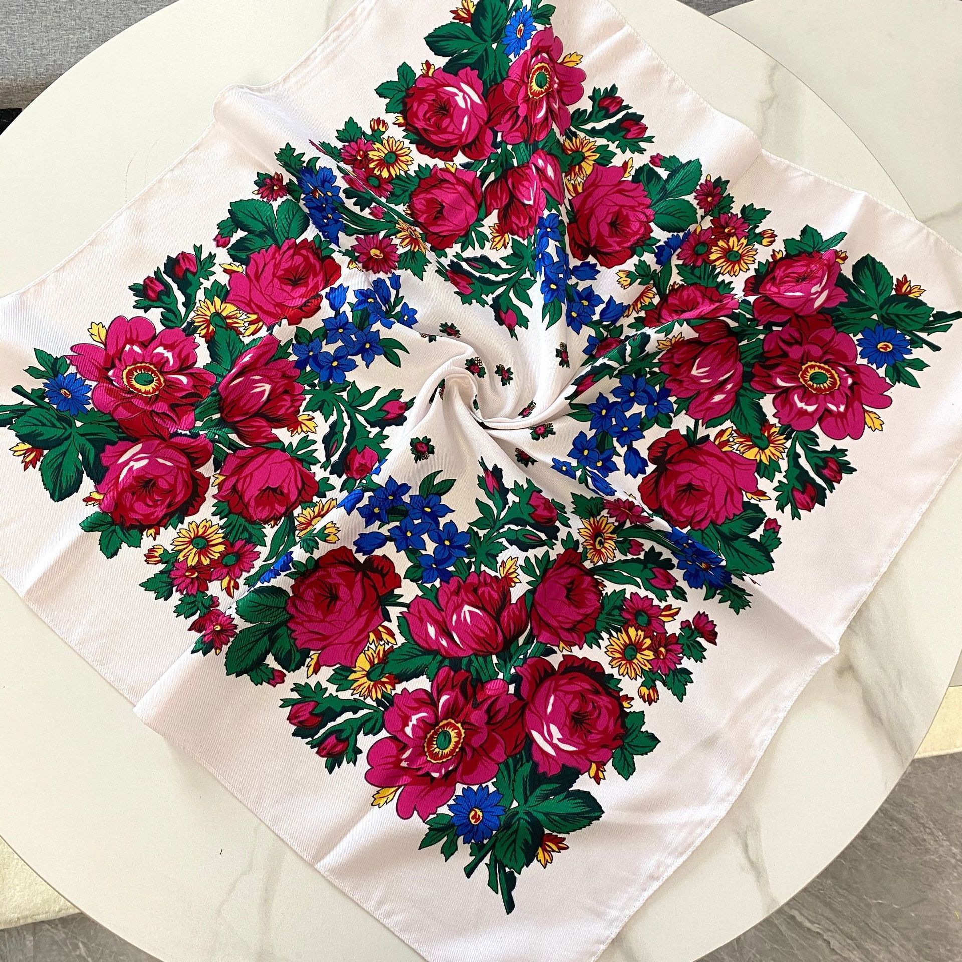 70*70cm Russian Floral Square  – Bandana Cotton recenzja i cena