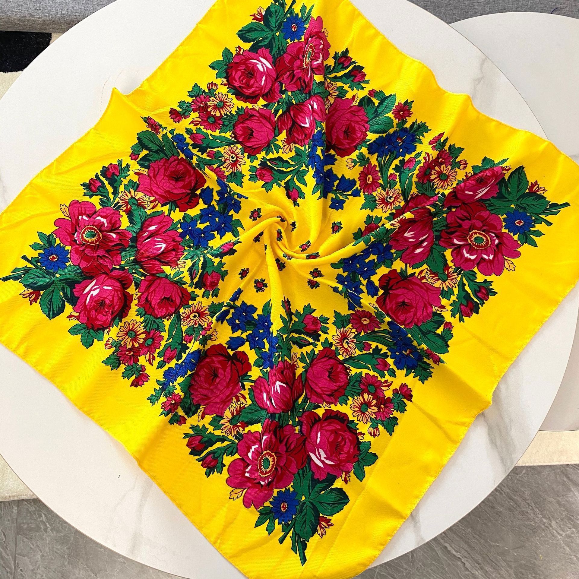 70*70cm Russian Floral Square  – Bandana Cotton recenzja i cena