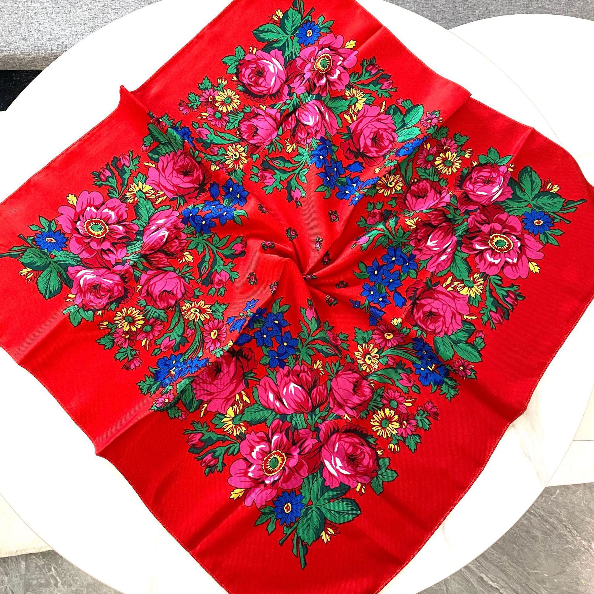70*70cm Russian Floral Square  – Bandana Cotton recenzja i cena