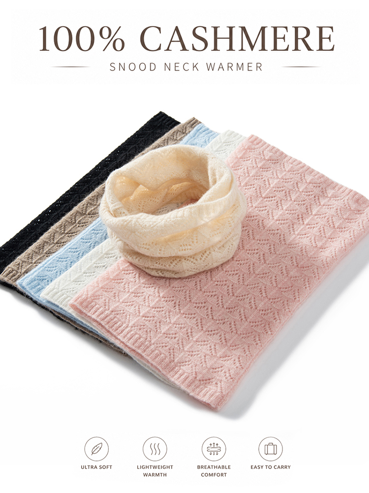 Womens 100% Cashmere Fan Point – Infinity Scarf Knit recenzja i cena
