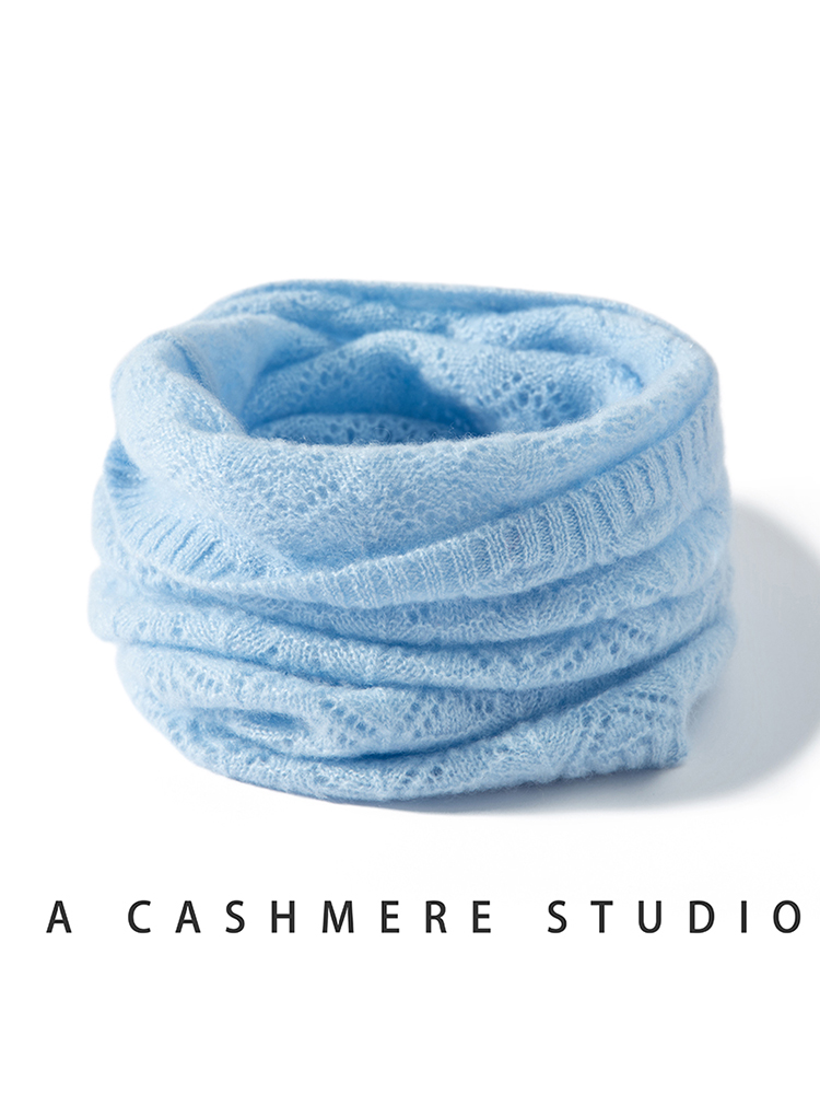 Womens 100% Cashmere Fan Point – Infinity Scarf Knit recenzja i cena