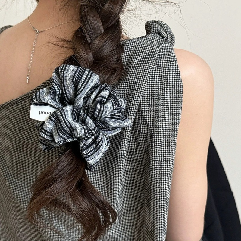 2024 Korea Fashion Stripe Hair – Silk Tie Striped recenzja i cena