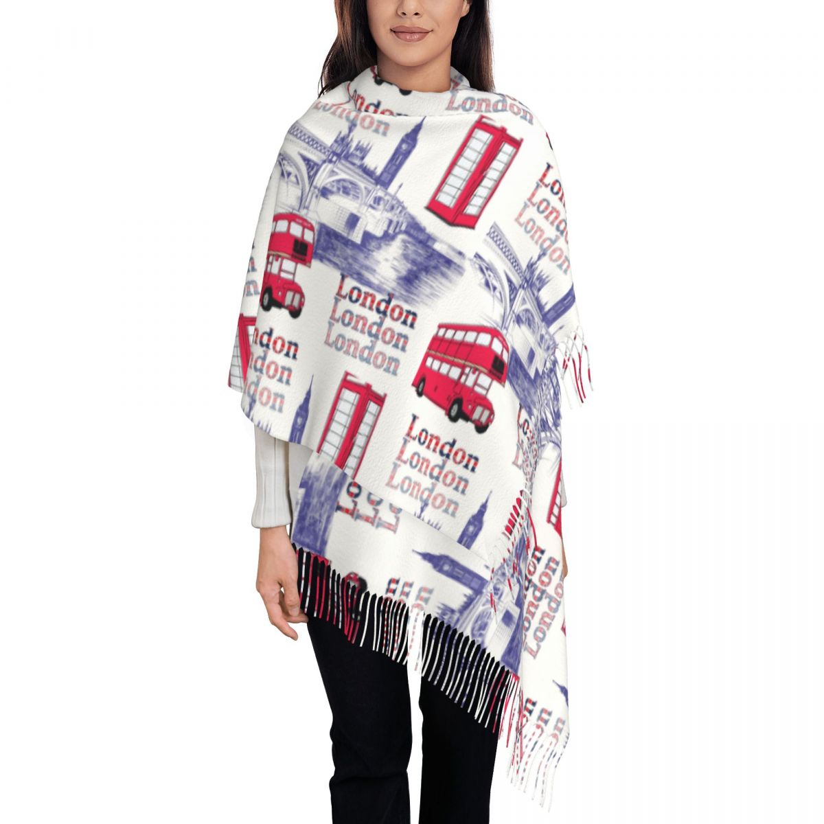 London England Scenes Shawls W – Pashmina Wrap Large recenzja i cena