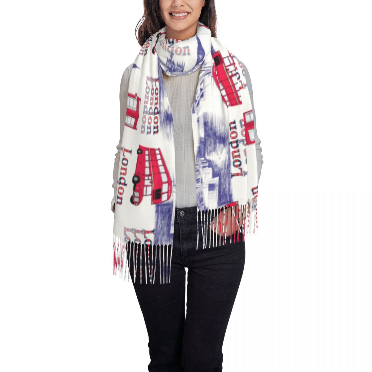 London England Scenes Shawls W – Pashmina Wrap Large recenzja i cena