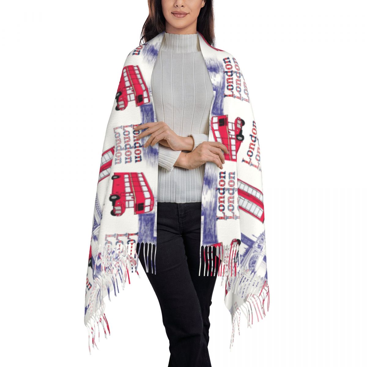 London England Scenes Shawls W – Pashmina Wrap Large recenzja i cena