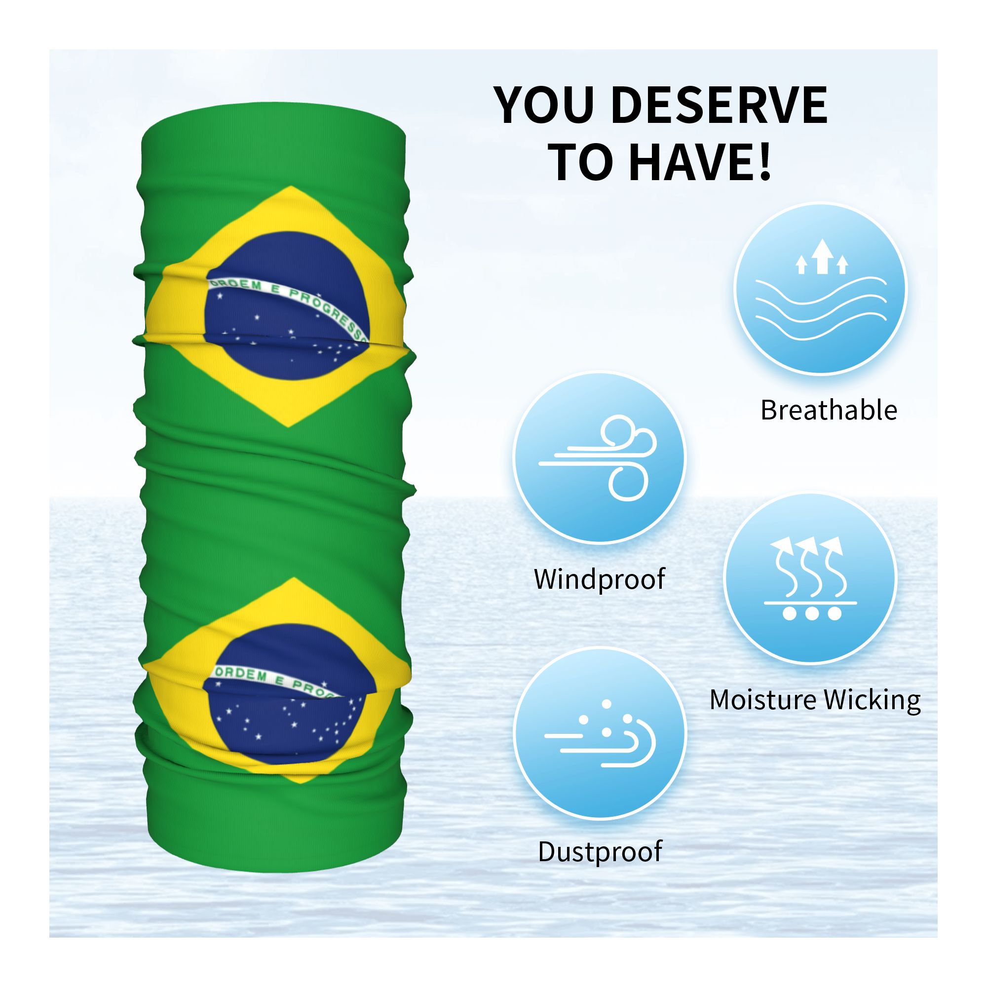 Custom Brazil Flag Bandana Nec – Neck Warmer Tube recenzja i cena