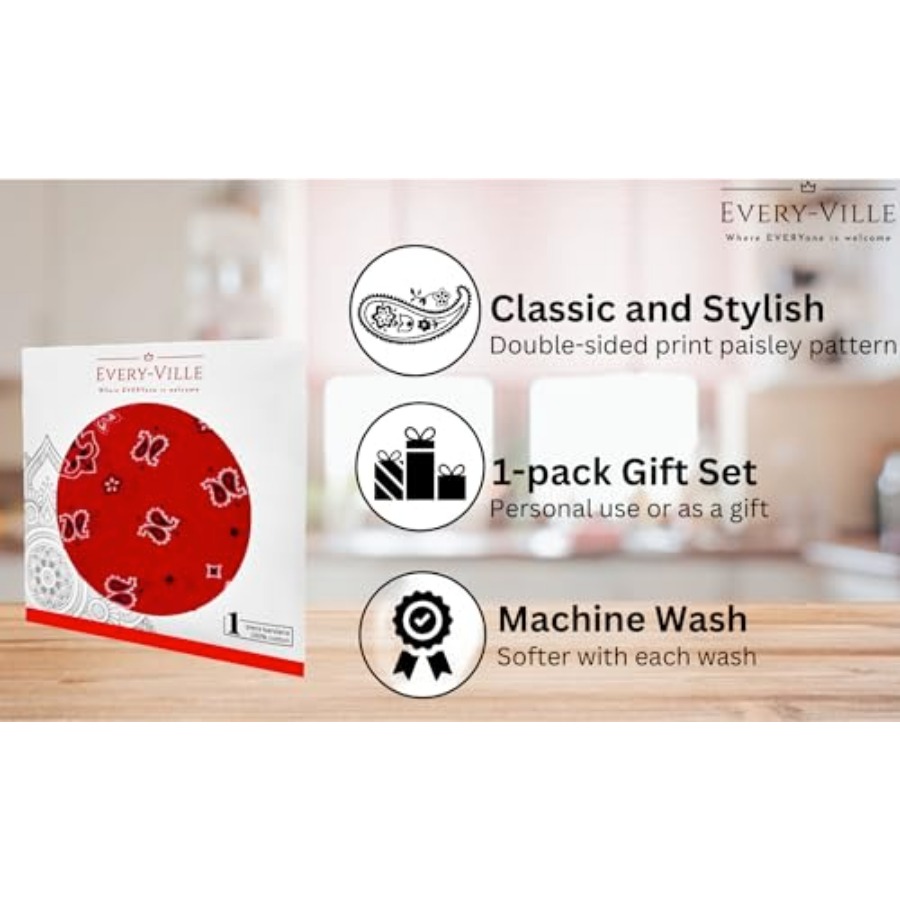 Gift Packaging Bandana for Men – Handkerchief Cotton Men recenzja i cena