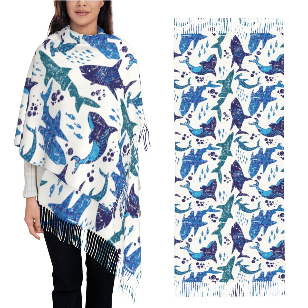 Shark Underwater World Ocean S – Pashmina Wrap Large recenzja i cena