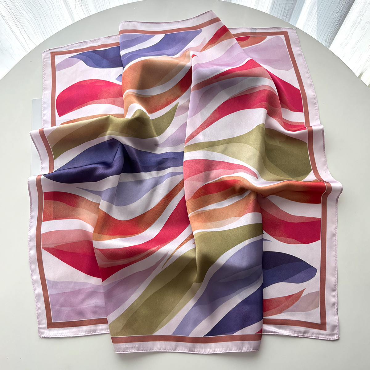 Design Print Women Silk Imitat – Scarf Silk Square recenzja i cena