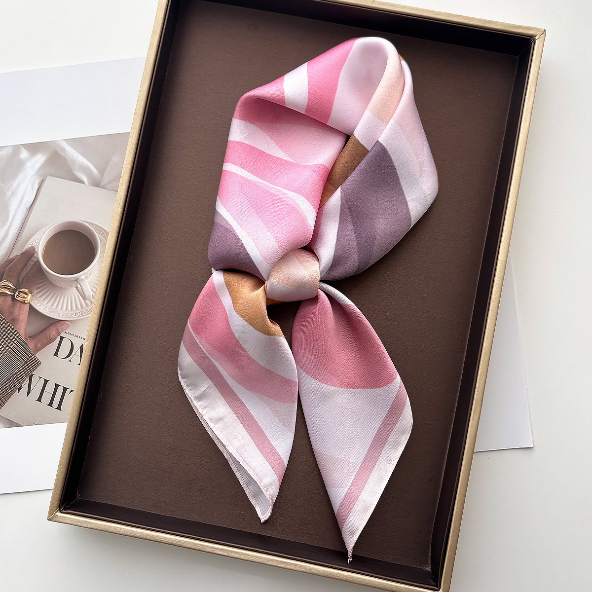 Design Print Women Silk Imitat – Scarf Silk Square recenzja i cena