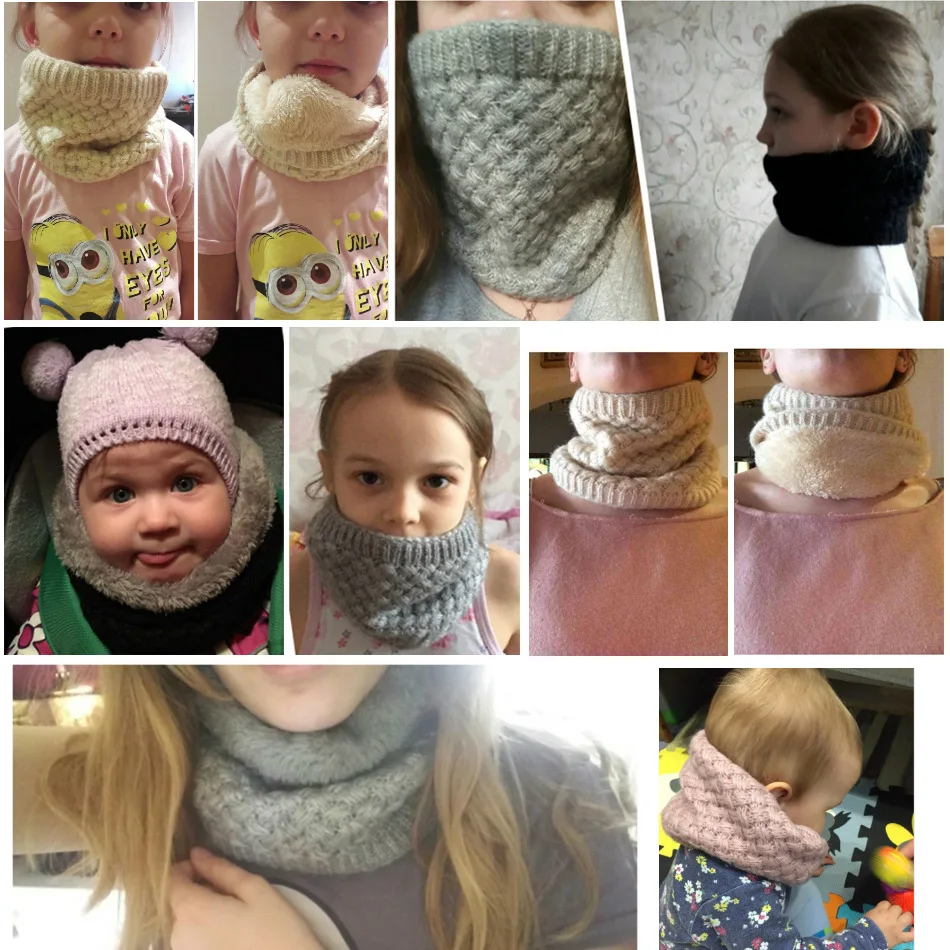 Kids Girls/Boys Winter Knitted – Infinity Scarf Knit recenzja i cena