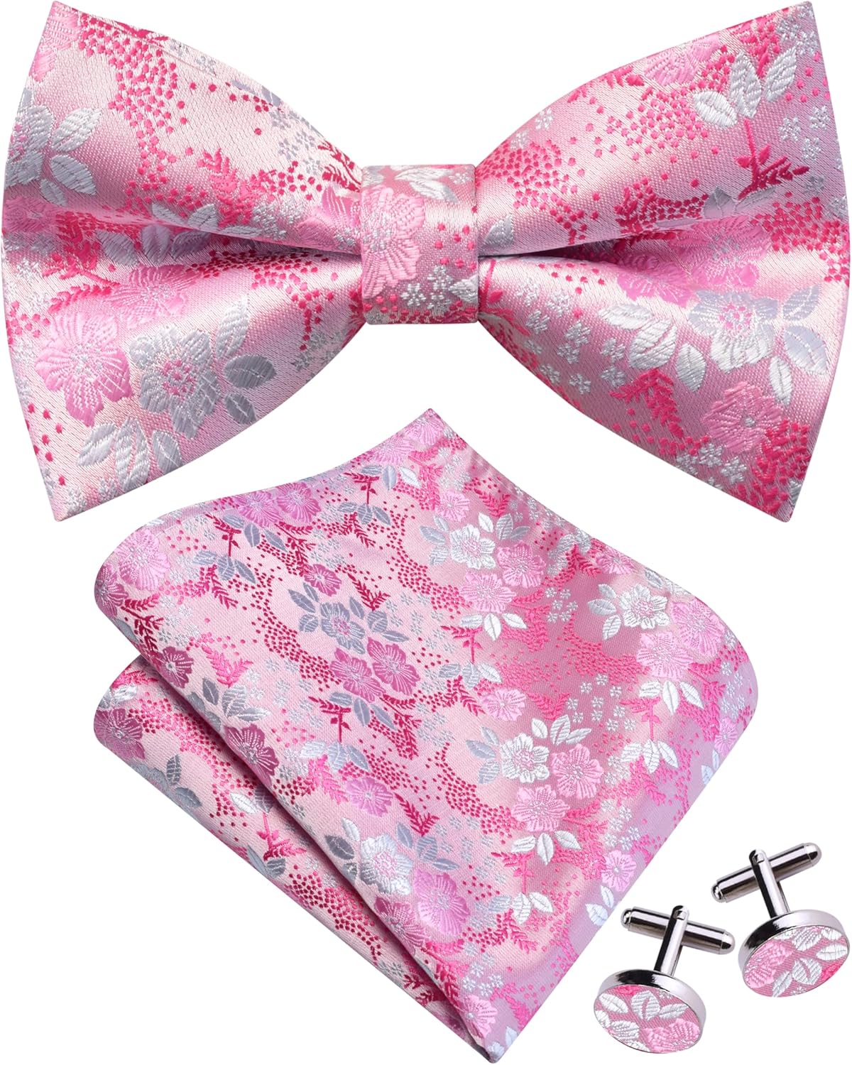 Floral Bow Tie & Handkerchief  – Bow Tie Pre Tied recenzja i cena