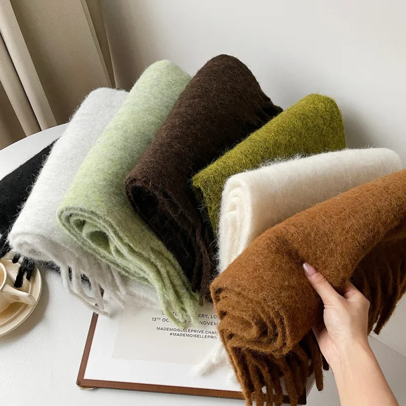 Scarf Lady Autumn Winter Solid – Muffler Men Wool recenzja i cena