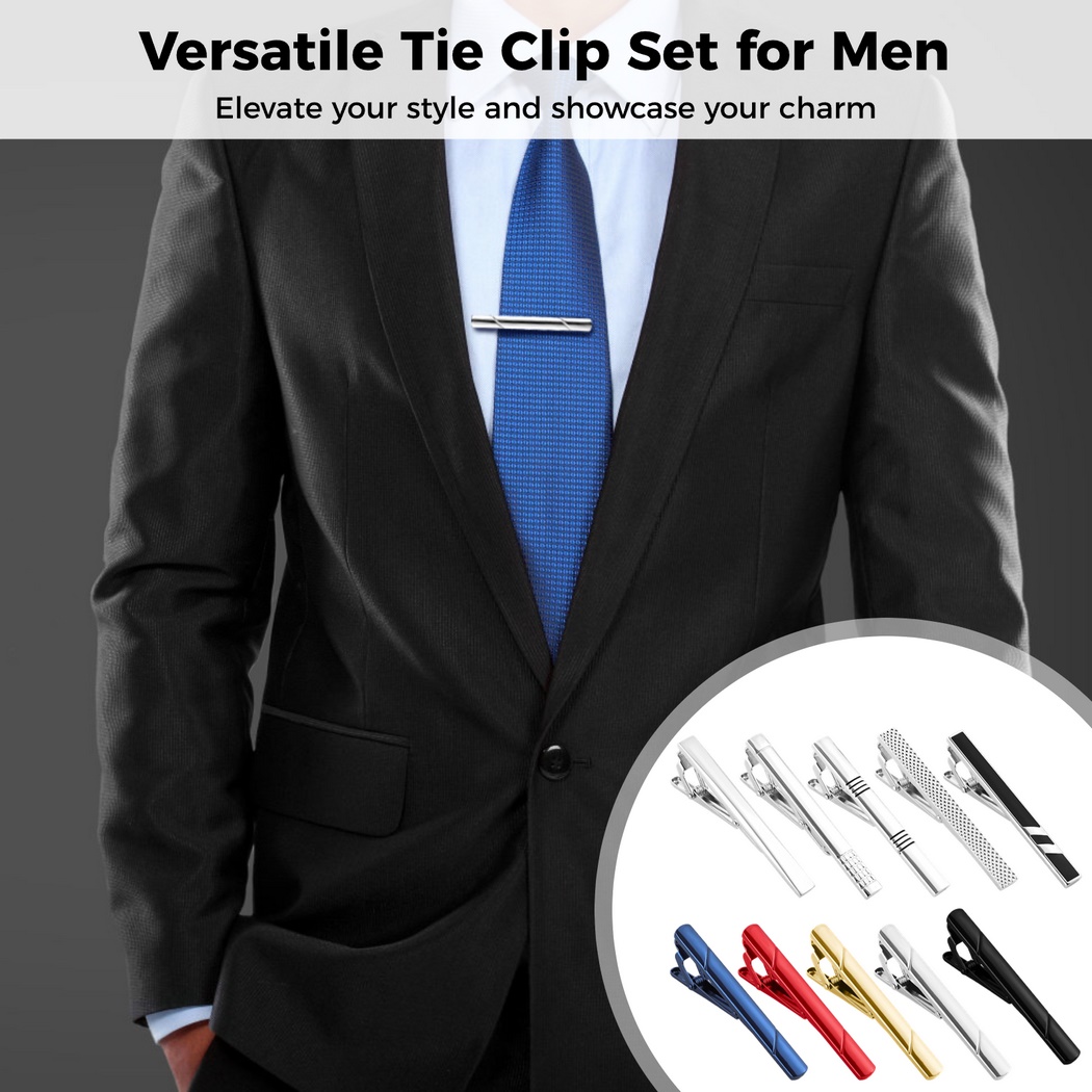 10Pcs Tie Clips Tie Clip Set F – Tie Bar Set Gift recenzja i cena