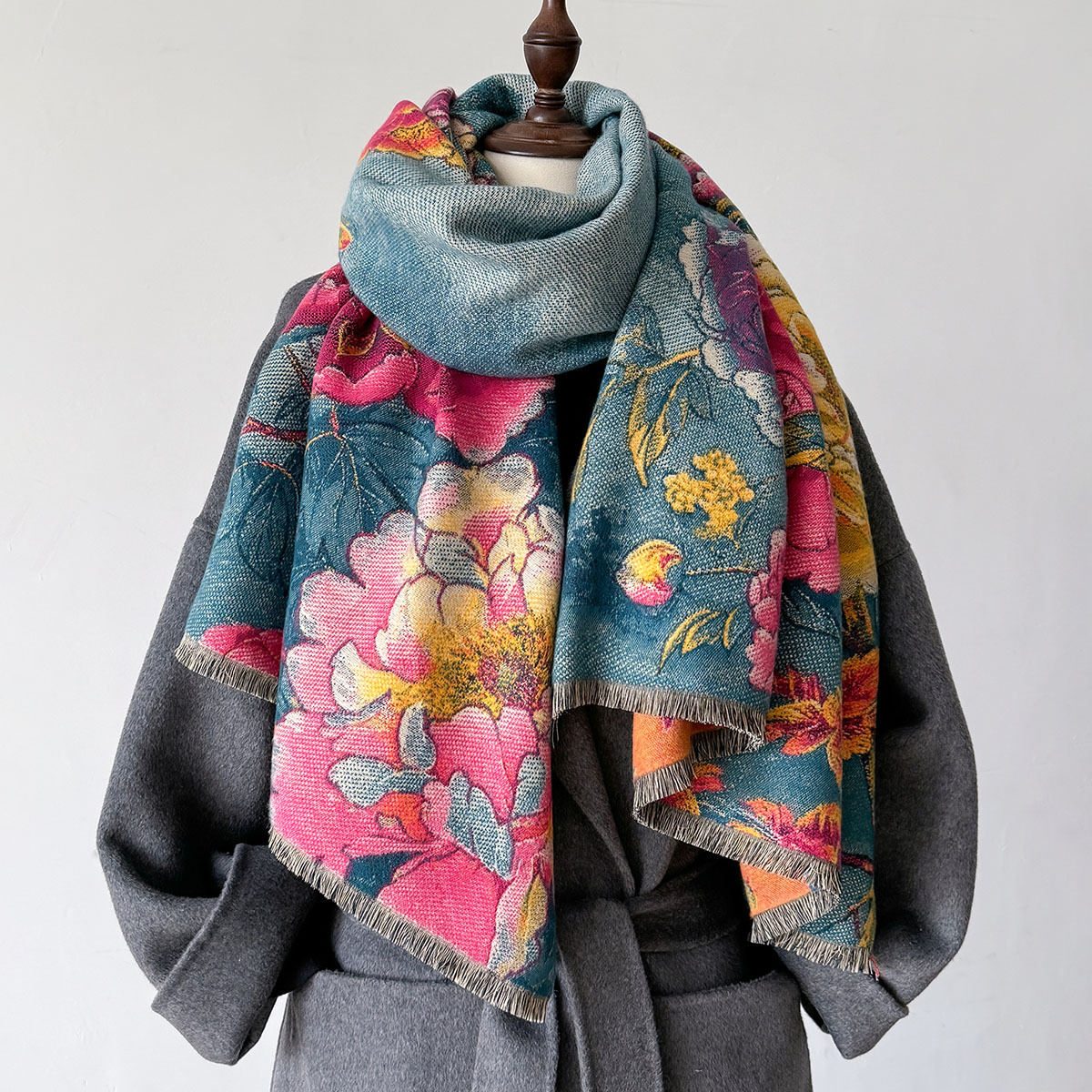 Warm Cashmere Scarf Women Shaw – Woven Scarf Blanket recenzja i cena