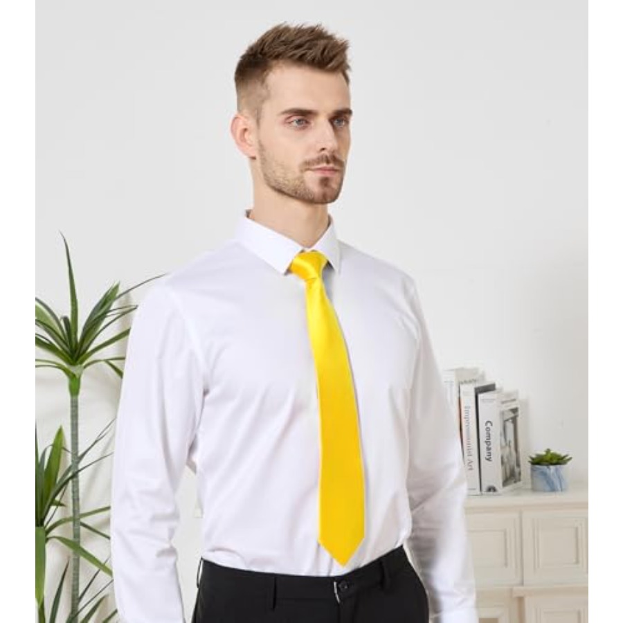 Men's Tie Set Solid Pure Color – Pocket Square Set recenzja i cena