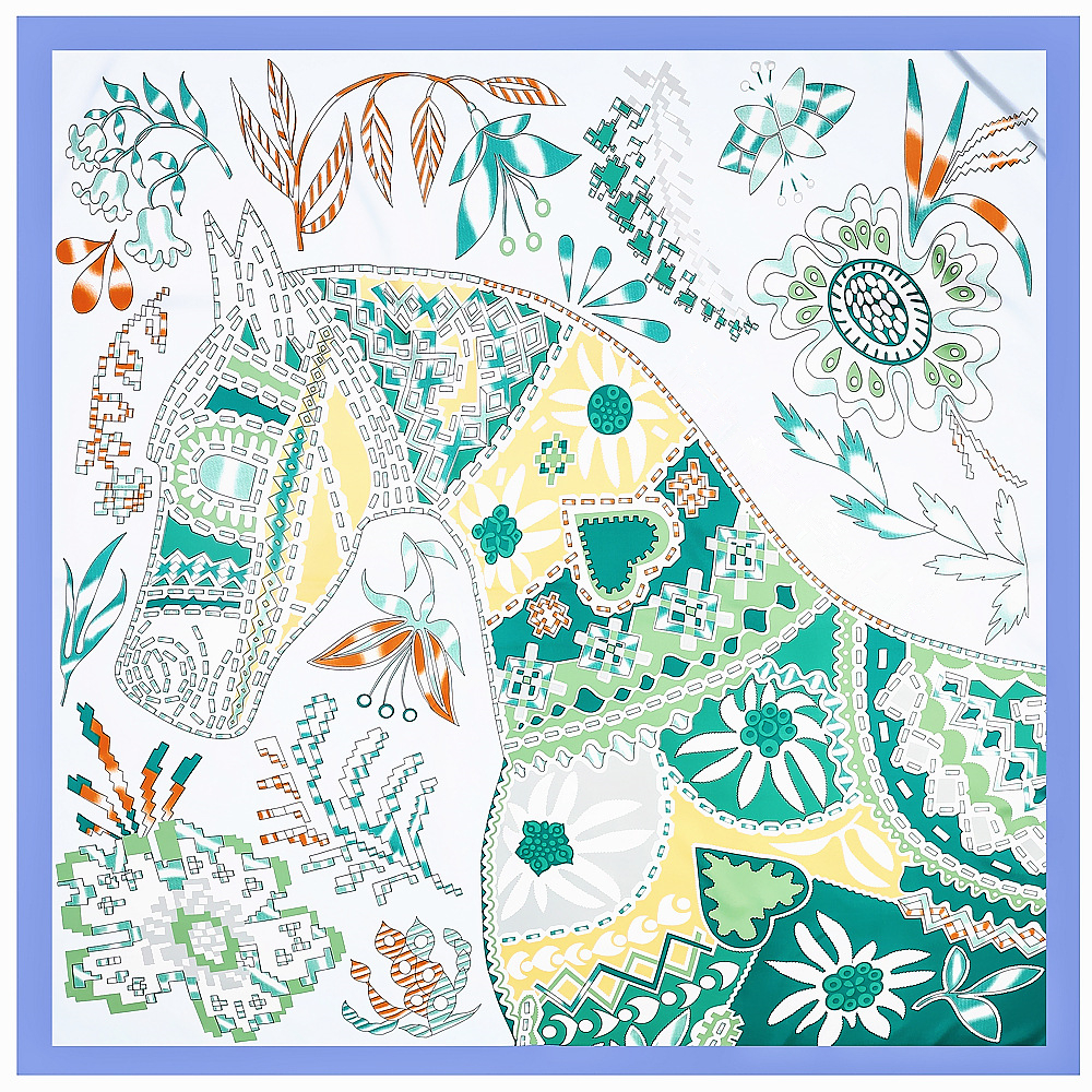 130cm Brand Women Scarves Desi – Silk Neck Scarf recenzja i cena