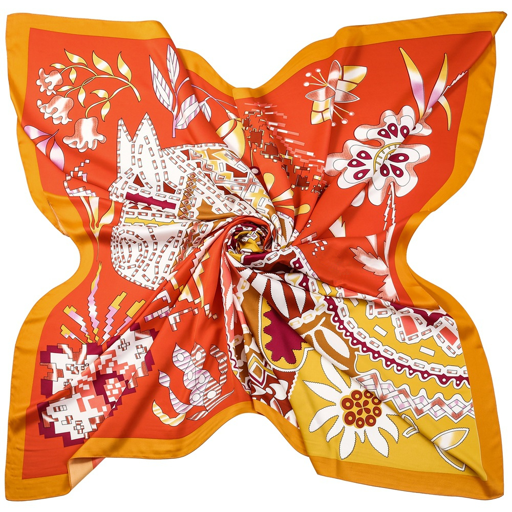 130cm Brand Women Scarves Desi – Silk Neck Scarf recenzja i cena
