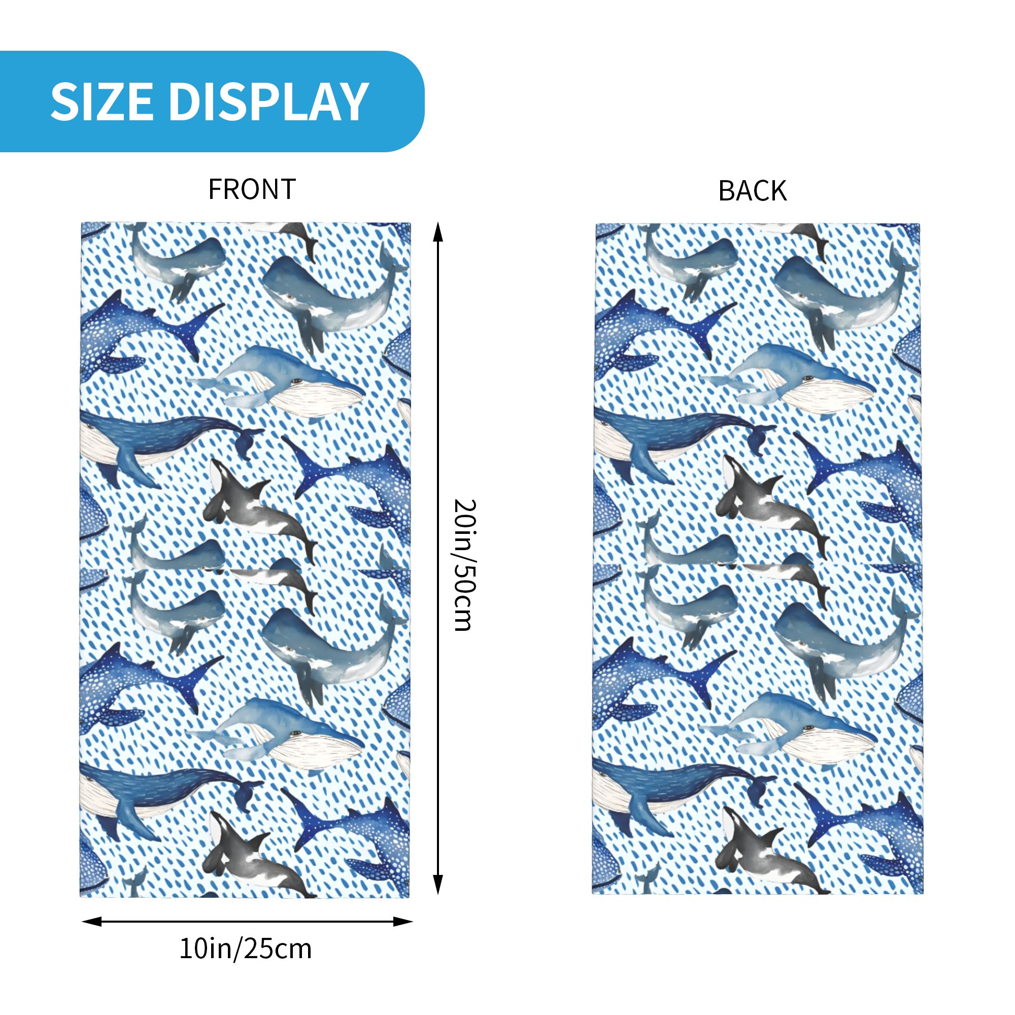 Custom Blue Watercolour Shark  – Neck Warmer Tube recenzja i cena