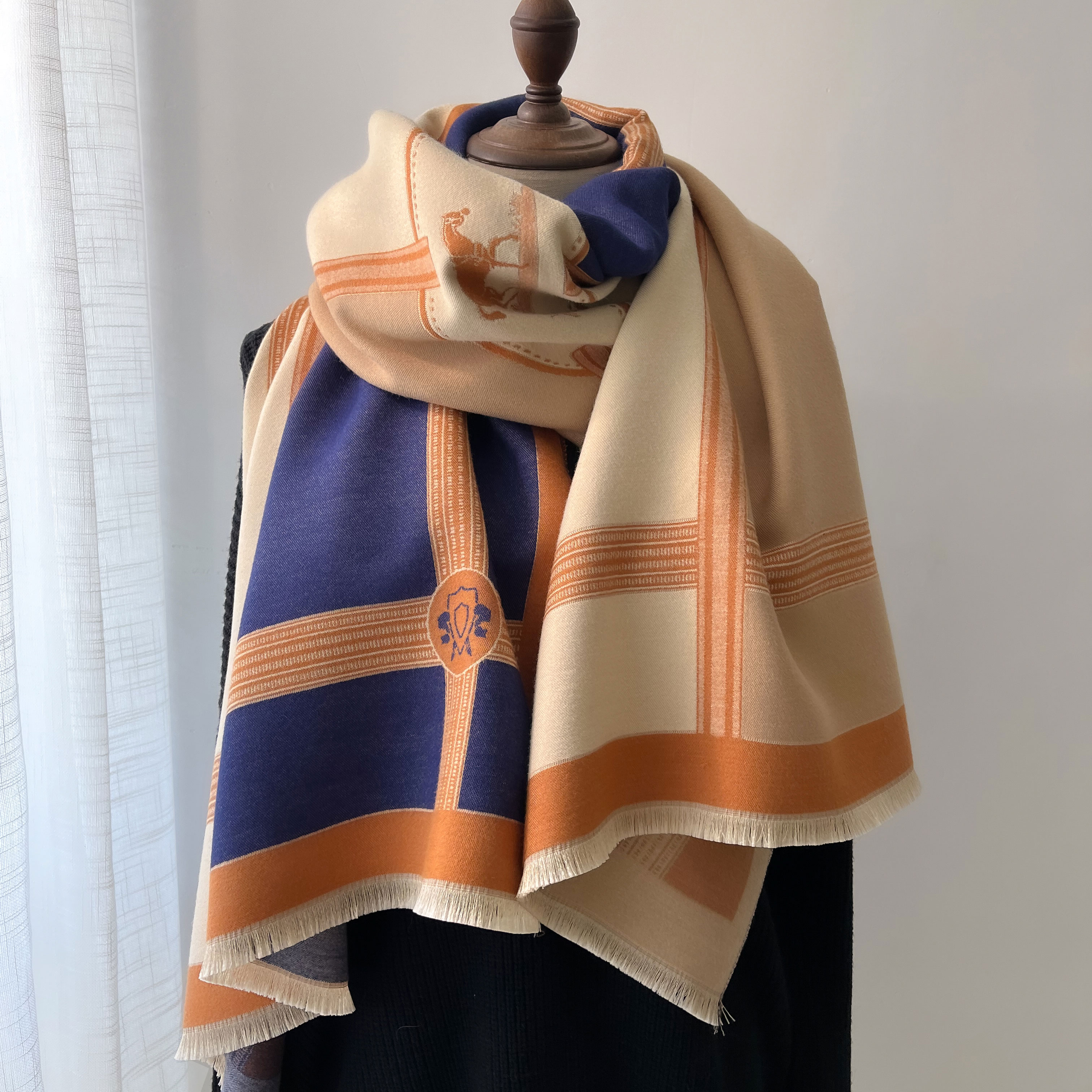 Winter Cashmere Scarf Women Lu – Woven Scarf Blanket recenzja i cena