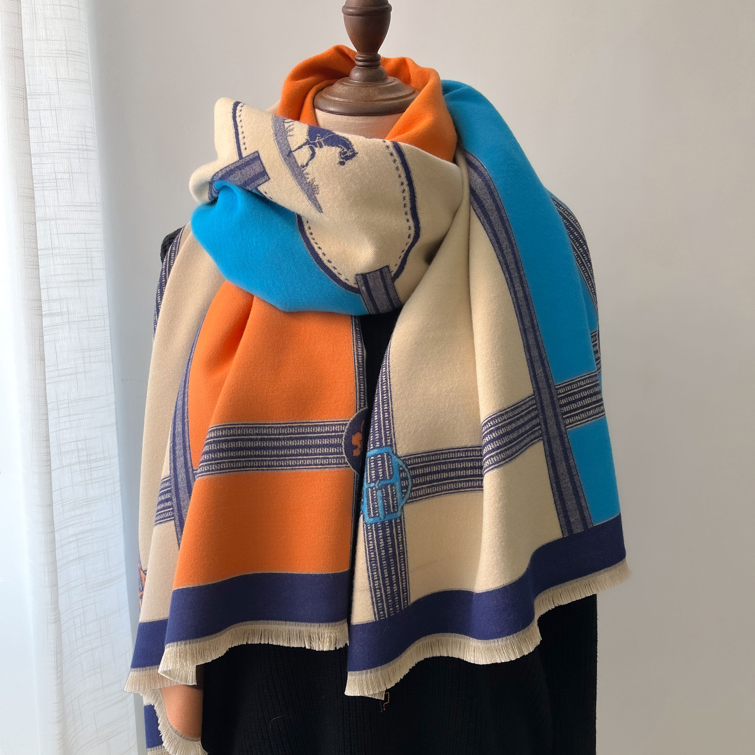 Winter Cashmere Scarf Women Lu – Woven Scarf Blanket recenzja i cena