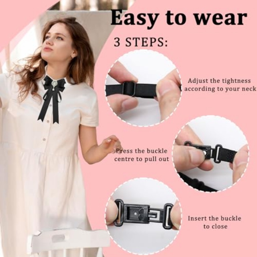 LJBFNN Bow Tie For Women, Pre- – Bow Tie Pre Tied recenzja i cena