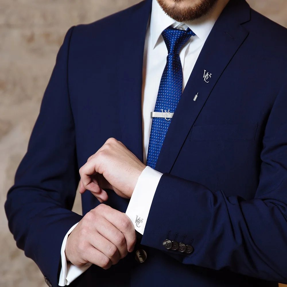 Personalized Cufflinks/Lapel P – Tie Bar Set Gift recenzja i cena