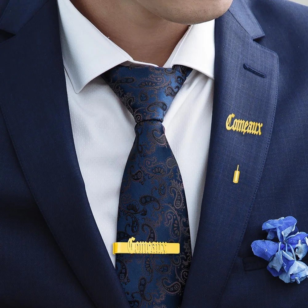 Personalized Cufflinks/Lapel P – Tie Bar Set Gift recenzja i cena